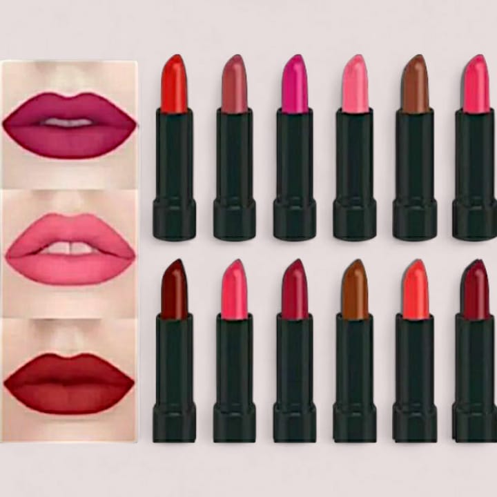 12 Pcs High Pigmented Matte Lipstick Set