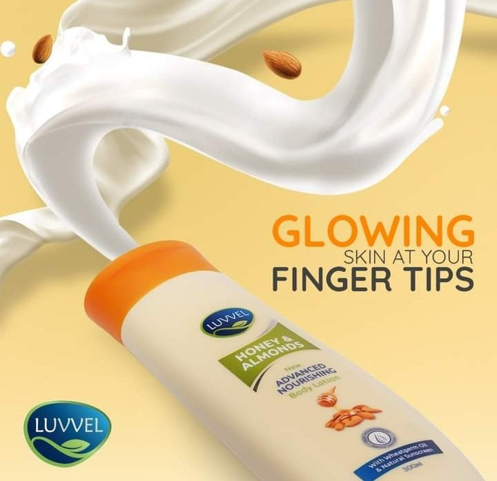 Luvvel - Moisturizing Body Lotion - Honey And Almonds - Natural SunScreen Body Lotion - 300 ML