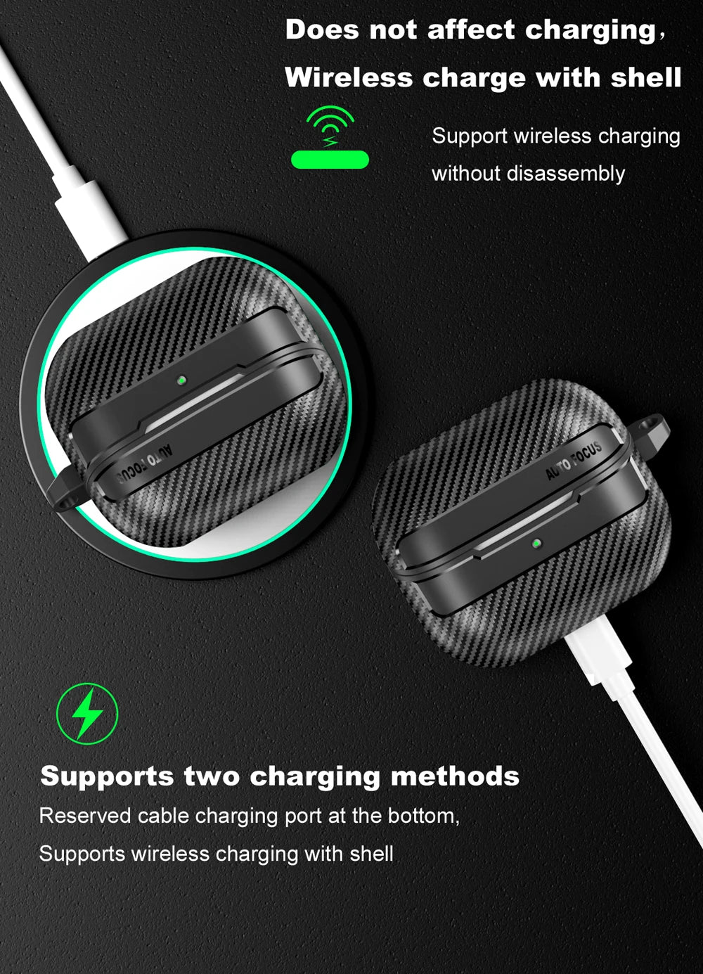 New Carbon Fiber Earphone Protective Cover For Samsung Galaxy Buds 3 / Buds 3 Pro Cover With Keychain Accessories Shockproof Bag