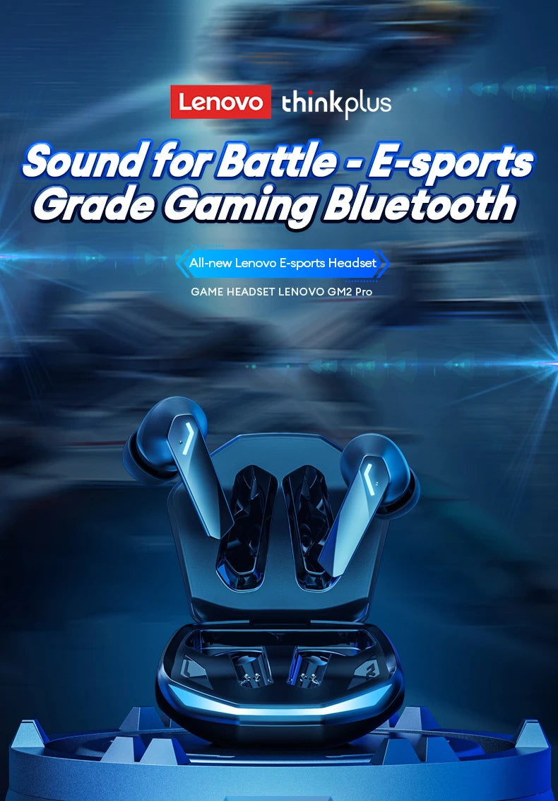 Lenovo GM2 Pro Wireless Headphones Touch Control Game Bluetooth