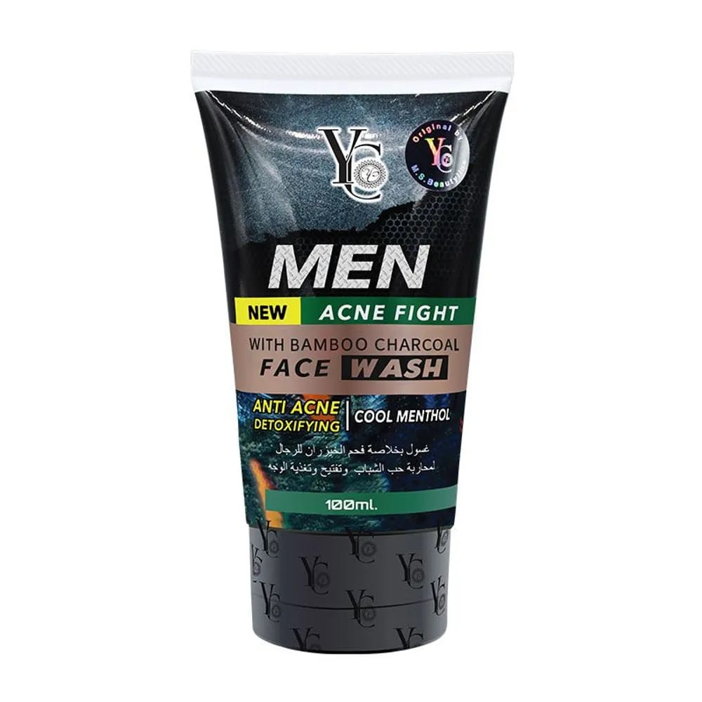 Y.C Men Acne Fight With Bamboo Charcoal Face Wash 100 ml